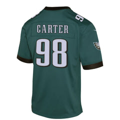 NFL Jalen Carter Philadelphia Eagles Youth Game Player Jersey - Midnight Green