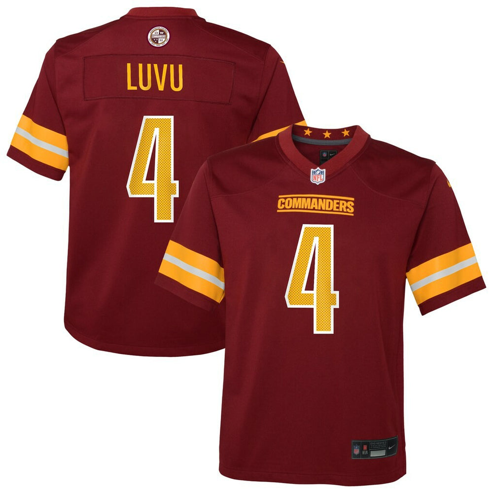 NFL Frankie Luvu Washington Commanders Youth Team Game Jersey - Burgundy