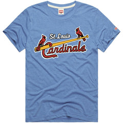 St. Louis Cardinals Homage Hyper Local Refresh Tri-Blend T-Shirt - Light Blue T-shirts