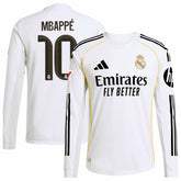 Kylian Mbappé Real Madrid 2025/26 Home Long Sleeve Player Jersey White sale