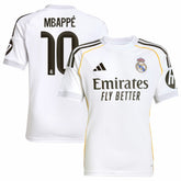 Kylian Mbappé Real Madrid Youth 2025/26 Home Replica Player Jersey White shop