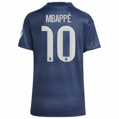 Kylian Mbappé Real Madrid Women's 2025/26 Away Replica Player Jersey Blue