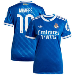 Kylian Mbappé Real Madrid Women's 2025/26 Third Replica Player Jersey Blue