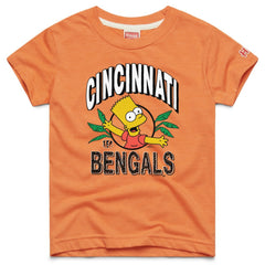 Cincinnati Bengals Homage x The Simpsons Youth Tri-Blend T-Shirt Orange