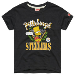 Pittsburgh Steelers Homage x The Simpsons Youth Tri-Blend T-Shirt Black
