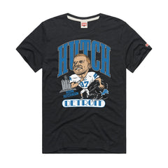 Aidan Hutchinson Detroit Lions Homage Unisex Caricature Player Graphic Tri-Blend T-Shirt Charcoal