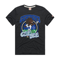 CeeDee Lamb Dallas Cowboys Homage Unisex Caricature Player Graphic Tri-Blend T-Shirt Charcoal