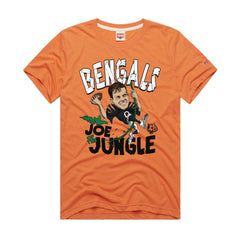 Joe Burrow Cincinnati Bengals Homage Unisex Caricature Player Graphic Tri-Blend T-Shirt Orange