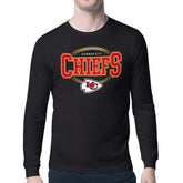 Kansas City Chiefs Starter Team Track Graphic Long Sleeve T-Shirt Black