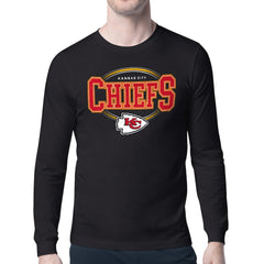 Kansas City Chiefs Starter Team Track Graphic Long Sleeve T-Shirt Black