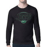 New York Jets Starter Team Track Graphic Long Sleeve T-Shirt Black