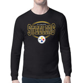 Pittsburgh Steelers Starter Team Track Graphic Long Sleeve T-Shirt Black
