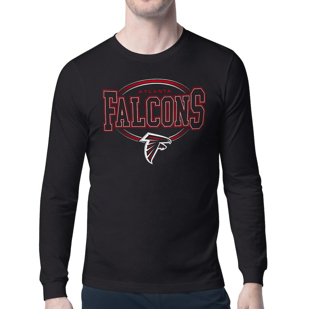 Atlanta Falcons Starter Team Track Graphic Long Sleeve T-Shirt Black
