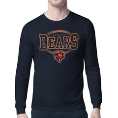 Chicago Bears Starter Team Track Graphic Long Sleeve T-Shirt Navy