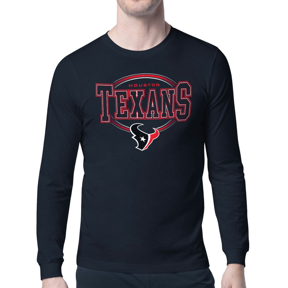 Houston Texans Starter Team Track Graphic Long Sleeve T-Shirt Navy