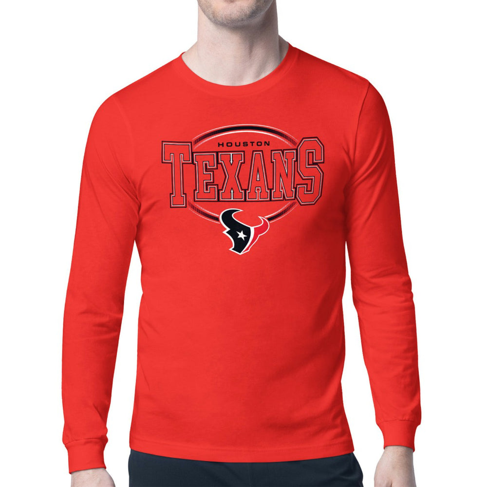Houston Texans Starter Team Track Graphic Long Sleeve T-Shirt Red