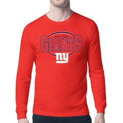 New York Giants Starter Team Track Graphic Long Sleeve T-Shirt Red