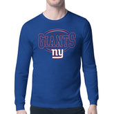 New York Giants Starter Team Track Graphic Long Sleeve T-Shirt Royal
