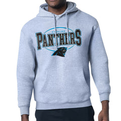 Carolina Panthers Starter Team Track Graphic Pullover Hoodie Heather Gray