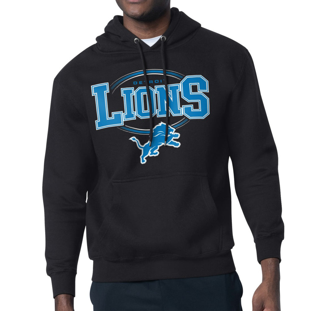 Detroit Lions Starter Team Track Graphic Pullover Hoodie Black