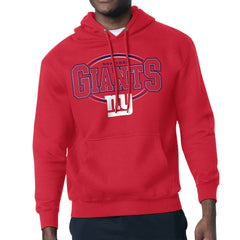 New York Giants Starter Team Track Graphic Pullover Hoodie Red