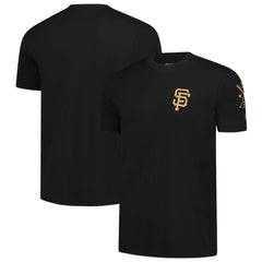San Francisco Giants New Era Bronze Logo with Cross Bats Established T-Shirt - Black T-shirts