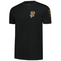 San Francisco Giants New Era Bronze Logo with Cross Bats Established T-Shirt - Black T-shirts