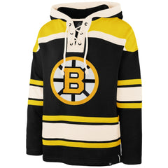 NHL David Pastrnak Boston Bruins '47 Player Name & Number Lacer Hoodie - Black