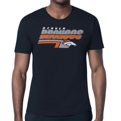 Denver Broncos Starter Logo Push Graphic T-Shirt Navy