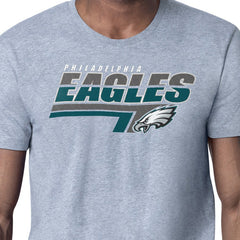 Philadelphia Eagles Starter Logo Push Graphic T-Shirt Heather Gray