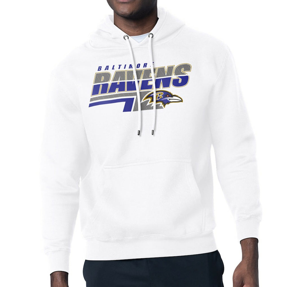 Baltimore Ravens Starter Logo Push Graphic Hoodie White