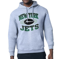 New York Jets Starter Team Grit Graphic Hoodie Heather Gray