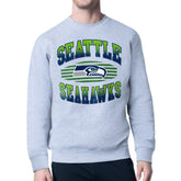 Seattle Seahawks Starter Team Grit Graphic Fleece Pullover Sweatshirt Heather Gray