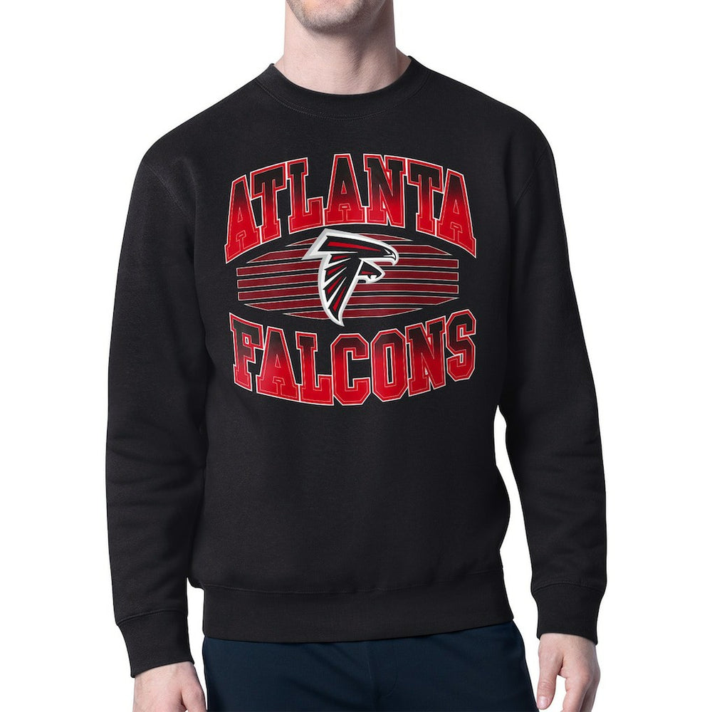 Atlanta Falcons Starter Team Grit Graphic Fleece Pullover Sweatshirt Black