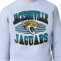Jacksonville Jaguars Starter Team Grit Graphic Fleece Pullover Sweatshirt Heather Gray