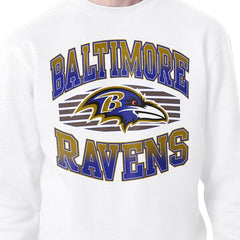 Baltimore Ravens Starter Team Grit Graphic Fleece Pullover Sweatshirt White