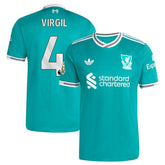 Virgil van Dijk Liverpool 2025/26 Third Player Jersey Green