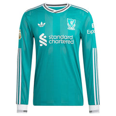Virgil van Dijk Liverpool 2025/26 Third Long Sleeve Player Jersey Green