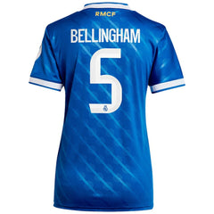 Jude Bellingham Real Madrid Women's 2025/26 Third Replica Player Jersey Blue
