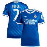 Vinicius Junior Real Madrid Women's 2025/26 Third Replica Player Jersey Blue shop