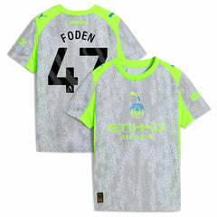 Manchester City Youth 2025/26 Third Replica Jersey Green/Neon Green