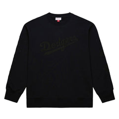 Los Angeles Dodgers Mitchell & Ness Phantom Fleece Crewneck Sweatshirt - Black Sweatshirts