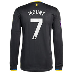 Mason Mount Manchester United 2025/26 Third Long Sleeve Player Jersey Black