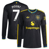 Mason Mount Manchester United 2025/26 Third Replica Long Sleeve Player Jersey Black