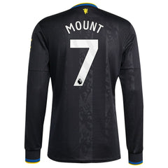 Mason Mount Manchester United 2025/26 Third Replica Long Sleeve Player Jersey Black