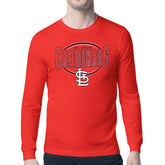 St. Louis Cardinals Starter Team Track Graphic Long Sleeve T-Shirt - Red T-shirts