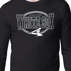 Chicago White Sox Starter Team Track Graphic Long Sleeve T-Shirt - Black T-shirts