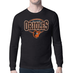 Baltimore Orioles Starter Team Track Graphic Long Sleeve T-Shirt - Black T-shirts