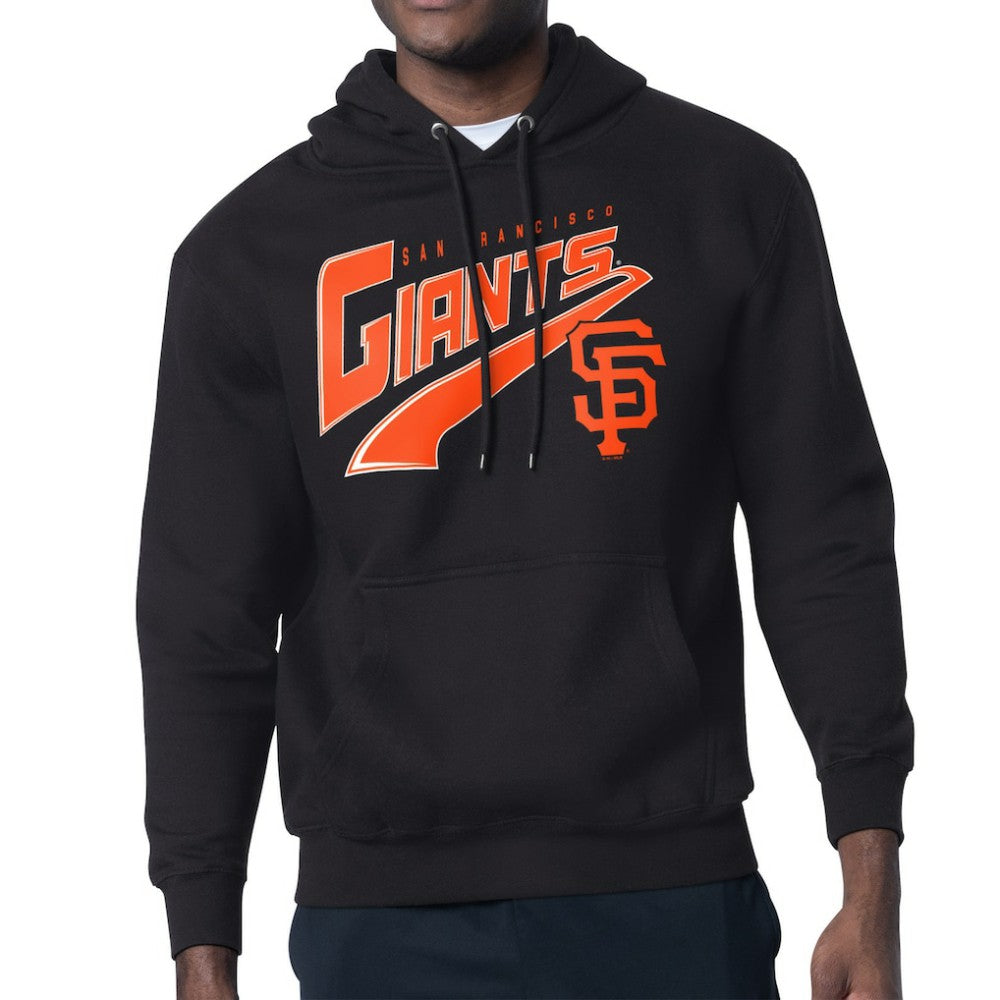 San Francisco Giants Starter Modern Tailsweep Fleece Tri-Blend Pullover Hoodie - Black Hoodies