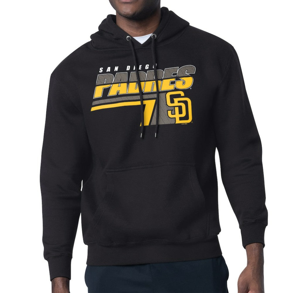San Diego Padres Starter Logo Push Graphic Hoodie - Black Hoodies